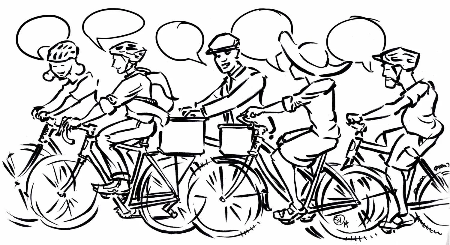 Happy riders sketch copy